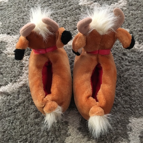 SOLD- Kids Rudolph Red Nosed Reindeer Slippers. - Picture 4 of 4
